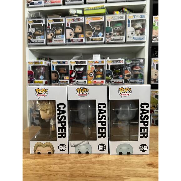 3 Casper Friendly Ghost Funko Pops Chase Human Form #1848 Movies Comics #1819 - Picture 3 of 6